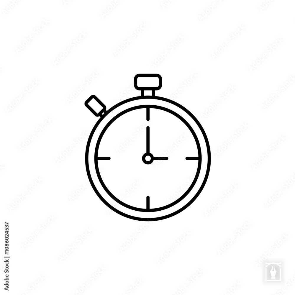 Stopwatch icon. Stopwatch Symbol sign for mobile concept and web design. Vector icon, Logo illustration, Vector graphics Stopwatch icon. Stopwatch Symbol sign for mobile concept and web design. Vector icon, Logo illustration, Vector graphics