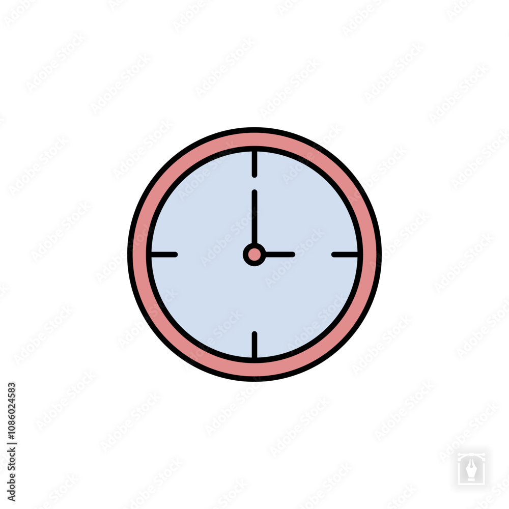 Clock icon. Clock Symbol sign for mobile concept and web design. Vector icon, Logo illustration, Vector graphics Clock icon. Clock Symbol sign for mobile concept and web design. Vector icon, Logo illustration, Vector graphics