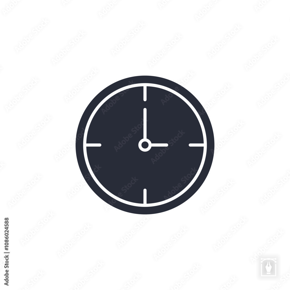 Clock icon. Clock Symbol sign for mobile concept and web design. Vector icon, Logo illustration, Vector graphics Clock icon. Clock Symbol sign for mobile concept and web design. Vector icon, Logo illustration, Vector graphics