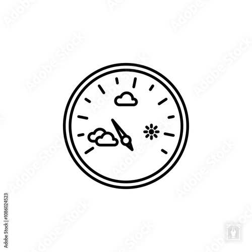 Barometer icon. Barometer Symbol sign for mobile concept and web design. Vector icon, Logo illustration, Vector graphics