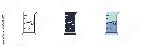 Graduated Cylinder icon. Graduated Cylinder Symbol sign for mobile concept and web design. Vector icon, Logo illustration, Vector graphics