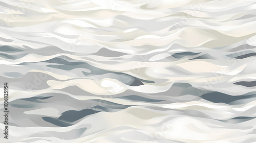 Soothing serenity: gray and light beige-gray in a water-like pattern. Reverie. Illustration photo