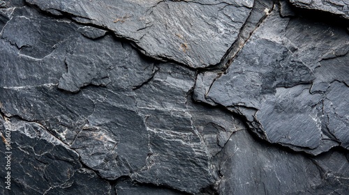 Dark grey black slate texture in natural pattern for background and design artwork photo