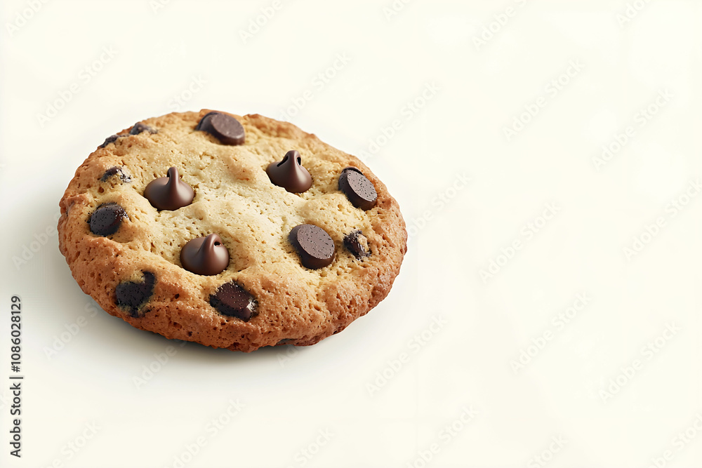 Deliciously Baked Chocolate Chip Cookie Fresh from the Oven Perfect for Dessert, Snacks, or Treats with a Crispy Exterior and Soft Chewy Center Ideal for Food Photography Deliciously Baked Chocolate Chip Cookie Fresh from the Oven Perfect for Dessert, Snacks, or Treats with a Crispy Exterior and Soft Chewy Center Ideal for Food Photography