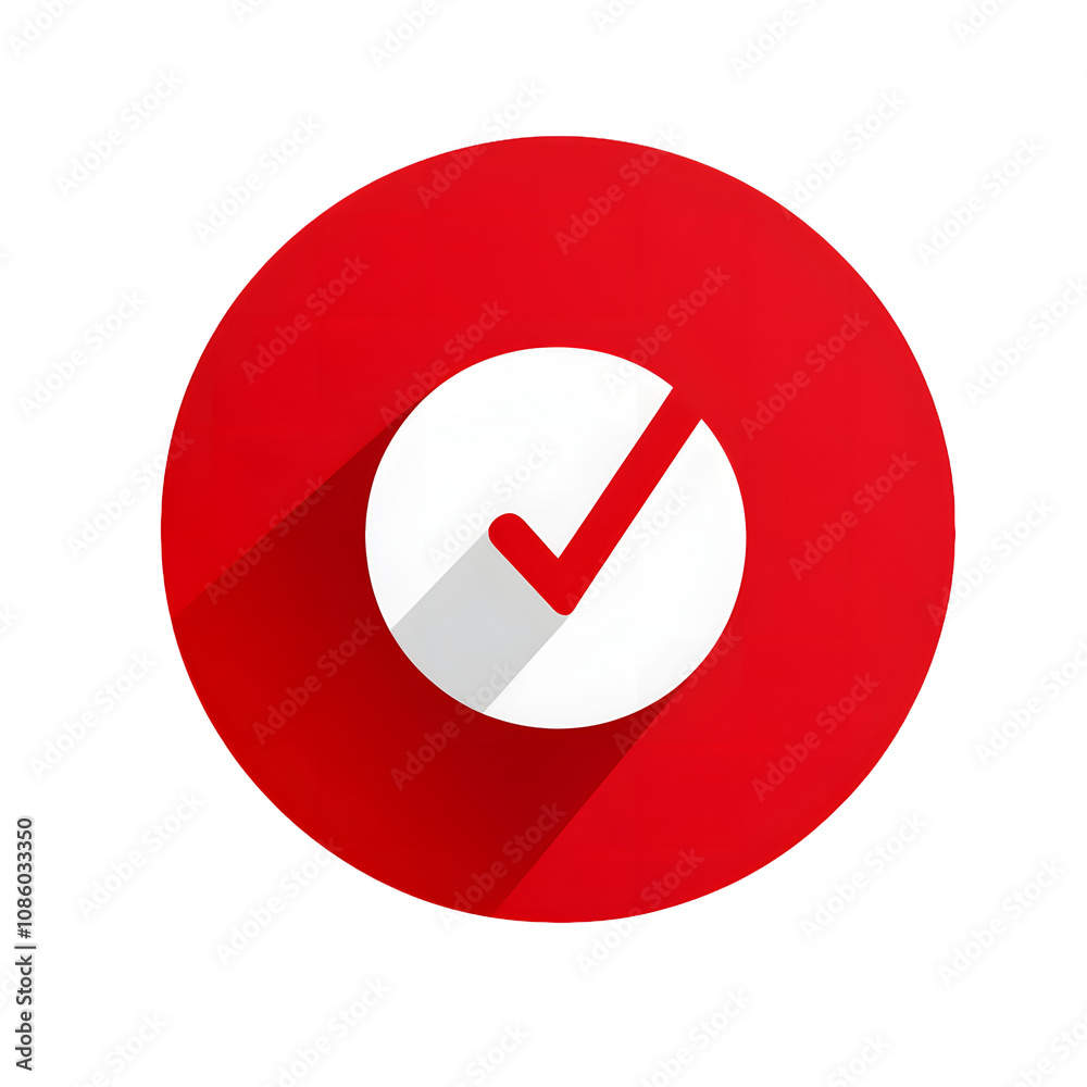 3d red Check Mark PNG