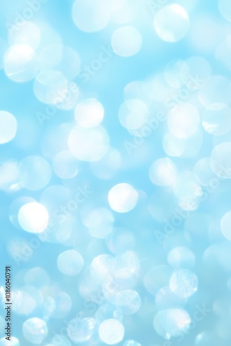 Blurred Light Blue Background with Bokeh