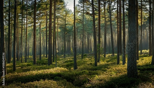 dense pine forest