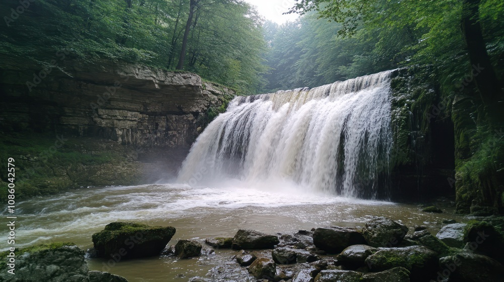 Beautiful scenery of the Wild Waterfall on the ?omnica river, Karpacz. Poland Beautiful scenery of the Wild Waterfall on the ?omnica river, Karpacz. Poland