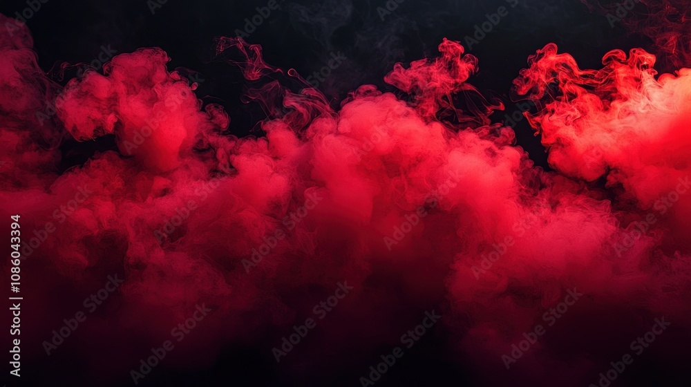 Abstract red smoke on black background, red color clouds Abstract red smoke on black background, red color clouds