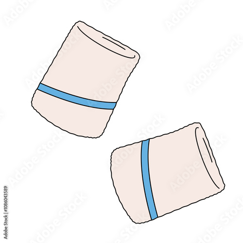 Pair Tennis wristbands on white background 