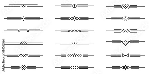 Text dividers doodle set. Wedding decorative elements. Divider ornament, borders, vintage line separators. Hand drawn vector illustration isolated on white background