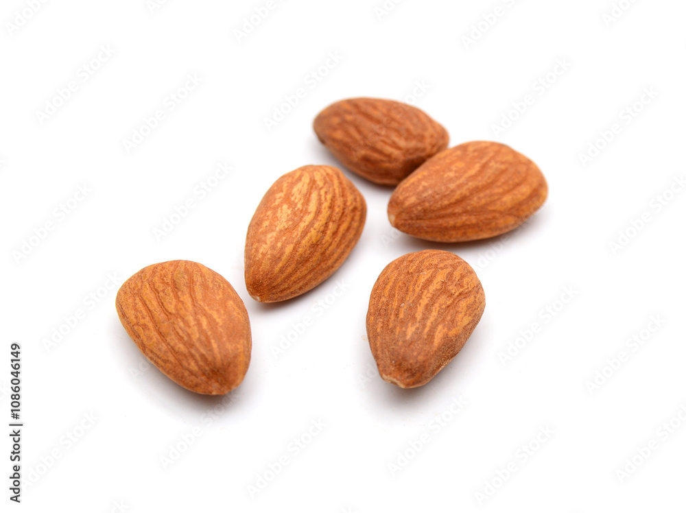 Almonds isolated on white background Almonds isolated on white background