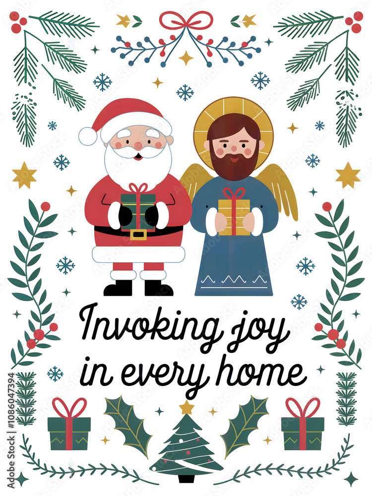 Fototapeta premium set of christmas and new year