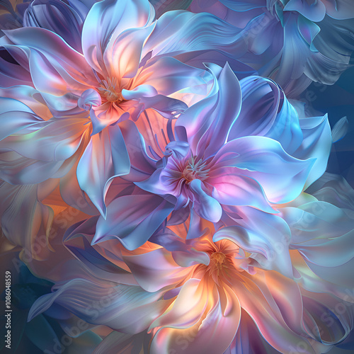 abstract background with flowers