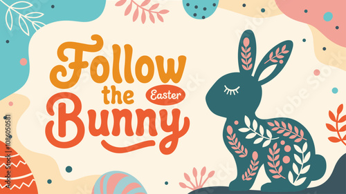 Easter bunny quote vector lettering