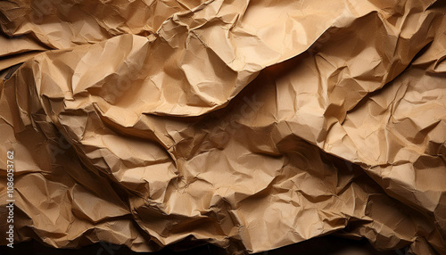 Wallpaper Mural Close-Up of Crumpled and Creased Paper with Textured Details Torontodigital.ca