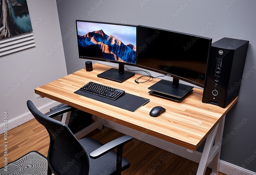 desk with computer desk with computer
