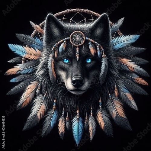 Oracle magician ,fox, wolf ,feathers ,indians dreamcatcher ,magic, sorcery fox, animal, red, wildlife, red fox, mammal, nature, wild, fur, vulpes vulpes, predator, carnivore