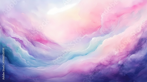 Soft and dreamy pastel colors blending together in an ethereal abstract dreamscape , flowing, watercolor, soft, dreamy. dreamscape. illustration. Dreamscape Abstract. Illustration