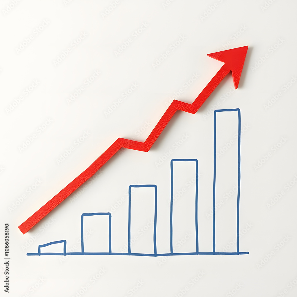 business graph with arrow business graph with arrow