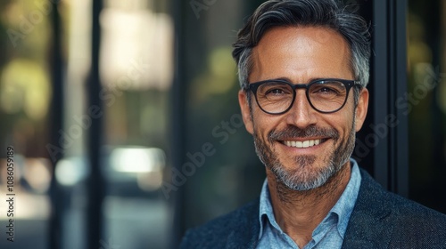 Portrait of a handsome CEO smiling