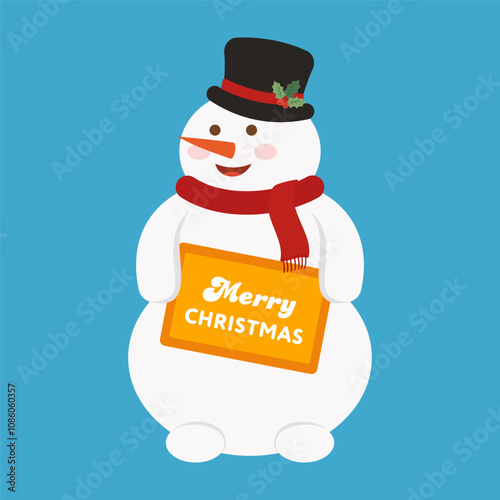 Charming Snowmen with Holiday Accessories. Christmas Decoration