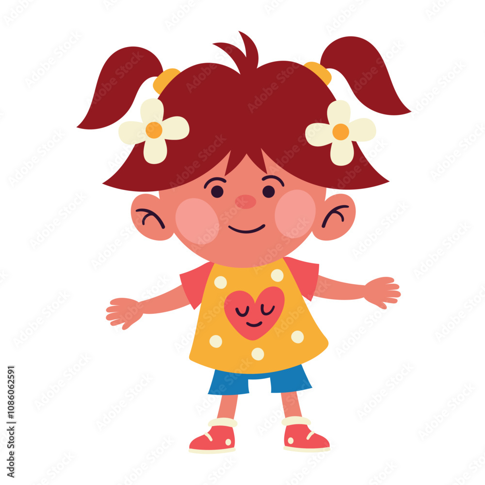 little girl wearing spring clothes