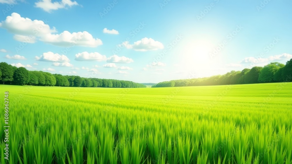 beautiful summer green field with shining bright sun. beautiful summer green field with shining bright sun.