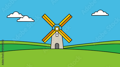 windmill in the field