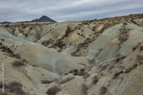 View of the Abanilla desert or Mahoya Desert in Murcia, Spain photo