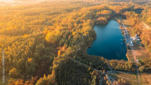 Tableau sur toile Park Gródek centrum nurkowe mieszczące się w Jaworznie Polska