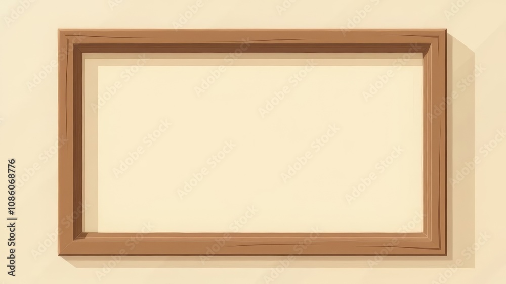 Brown mockup for text with wooden frame Brown mockup for text with wooden frame