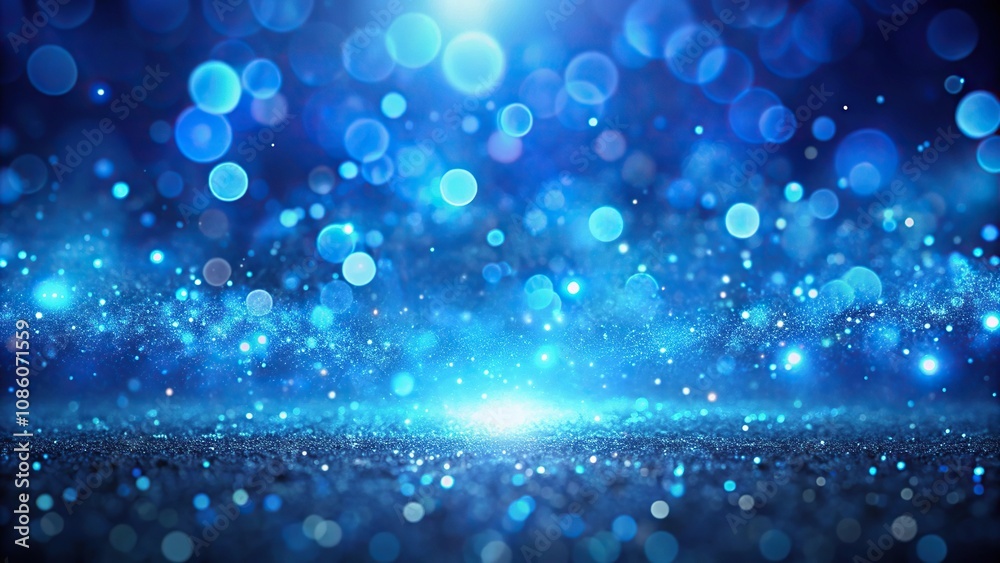 Blue glowing particle abstract bokeh background overlay Blue glowing particle abstract bokeh background overlay
