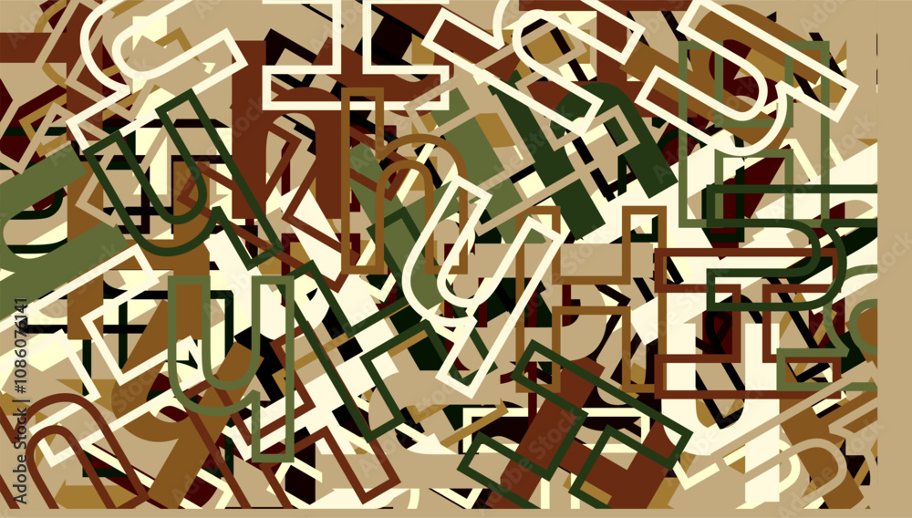 Fototapeta premium Abstract colorful alphabet letter H background