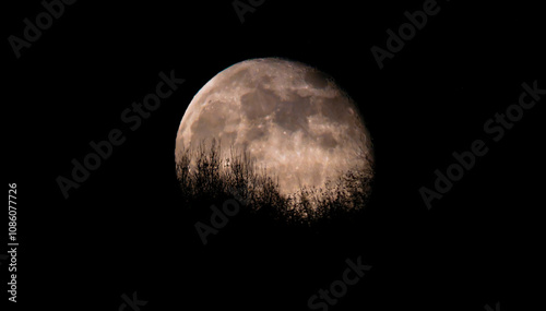 Super moon over the threes