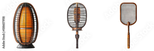 Bug zapper isolated on transparent background, Set of