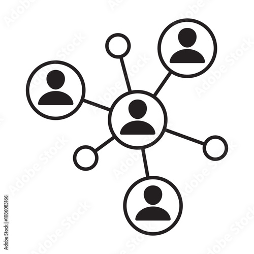 People network icon. Social network connection and global business communication concept.