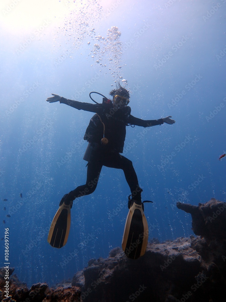 scuba diver in the sea