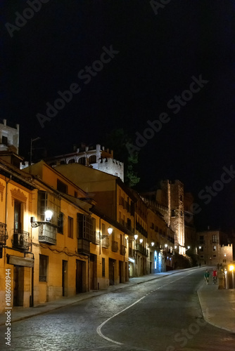 Calles de la ciudad de Segovia en Castilla y León, España