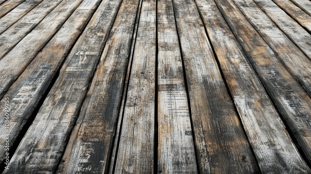 A textured view of weathered wooden planks with a rustic charm. A textured view of weathered wooden planks with a rustic charm.