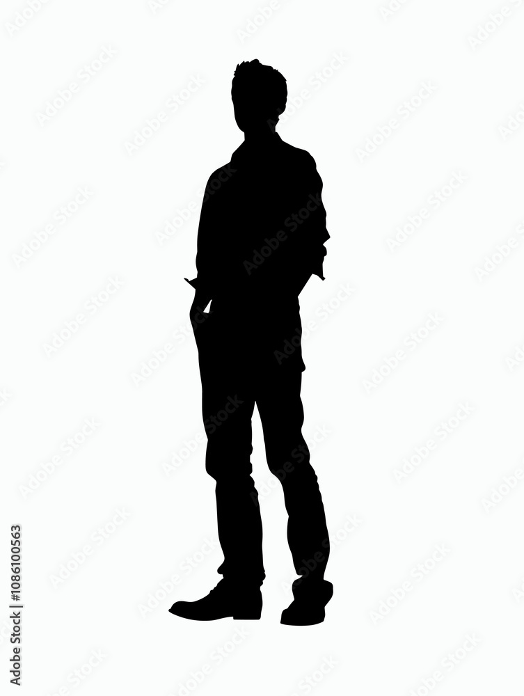 Man is standing in a white background. Man is standing in a white background.