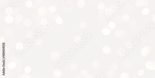 Blurred bokeh light background in soft white and gold tone. Vector illustration