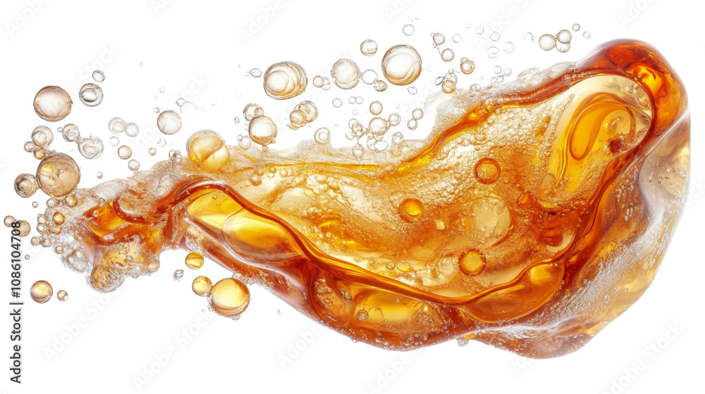 Fototapeta premium Colorful liquid bubbles transparent background