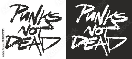 Punk graffiti art on bold backgrounds
