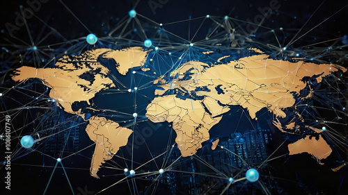 World Communication Business technology Networking