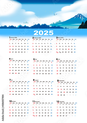 美しさと静寂に満ちた2025年カレンダー