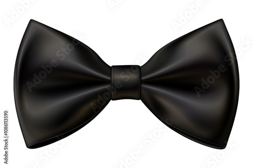 black bow isolated on white photo