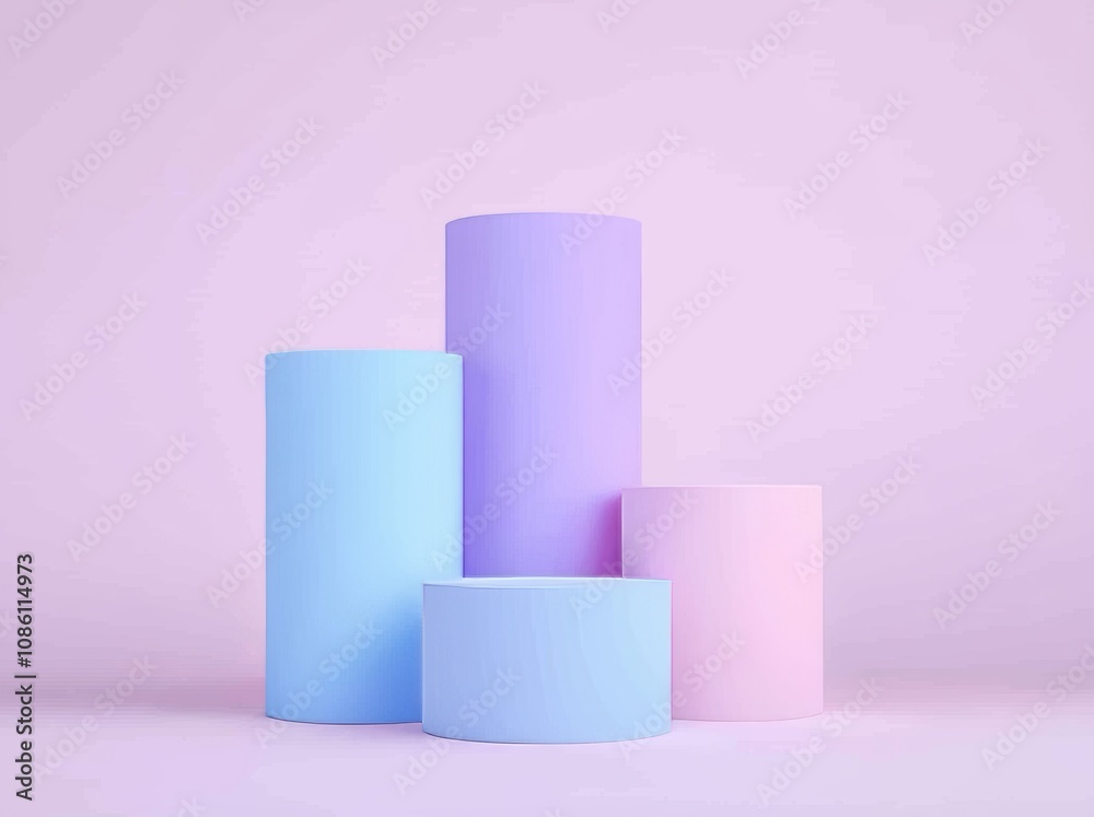Abstract scene holo shape. Modern illustration of flat 3D hologram podium on holographic background. Body fluid minimal cylinder platform for product presentation. Abstract scene holo shape. Modern illustration of flat 3D hologram podium on holographic background. Body fluid minimal cylinder platform for product presentation.
