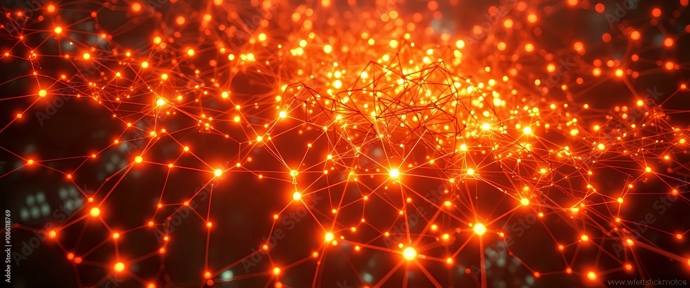Obraz premium Glowing Circuit Web