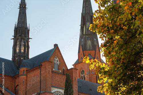 A collection of vibrant urban and natural scenes featuring historic architecture, colorful facades, and serene green surroundings. The images showcase a bright clock-tower building, a stone bridge ove